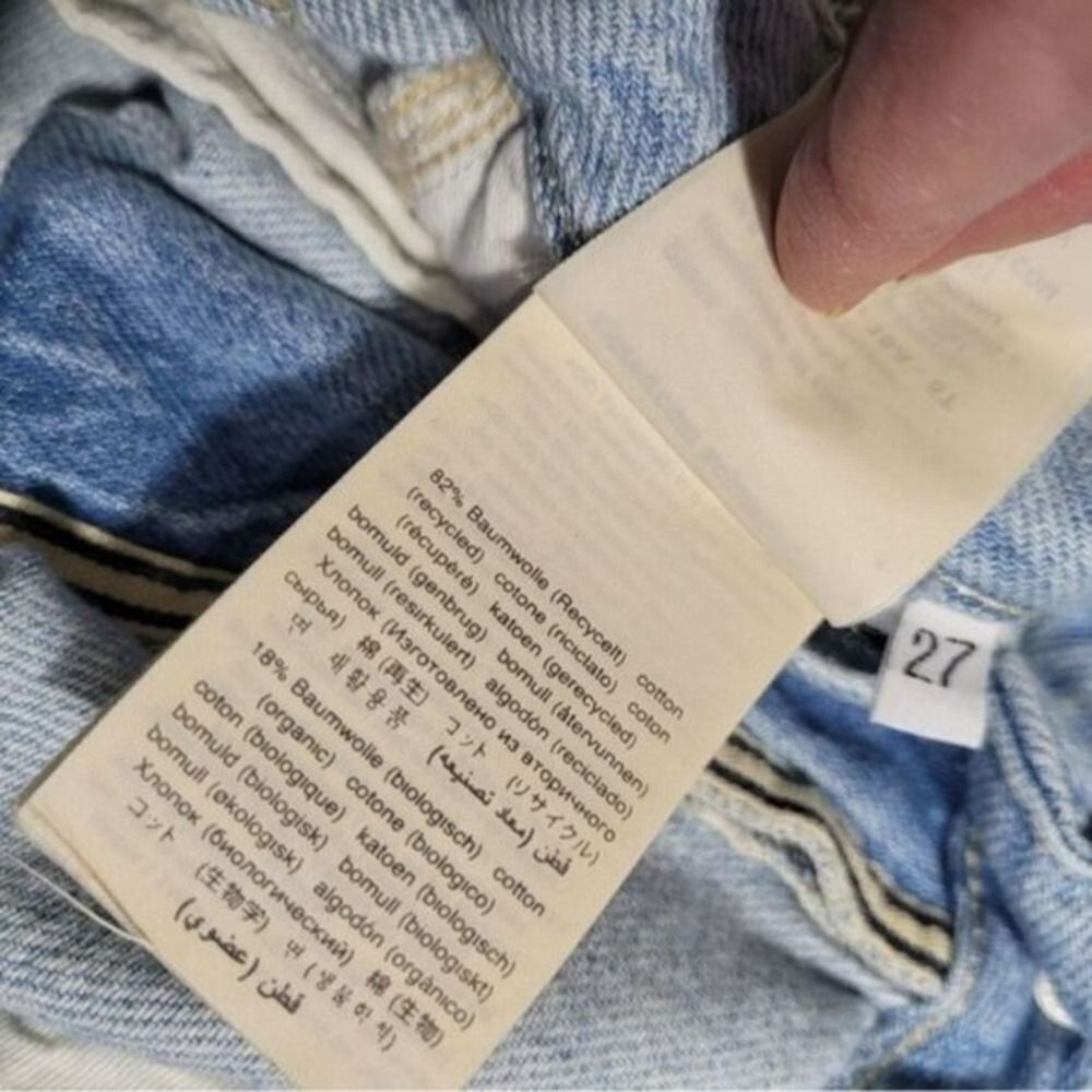 High waist Barrel jeans Closed Heritage Fit W/ 27 Light Blue Distressed NWT - Picture 8 of 13
